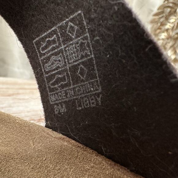 Cushionaire Libby Taupe Braided Slip-On Sandals Women’s 8M Suede Footbed Comfort - Picture 11 of 17